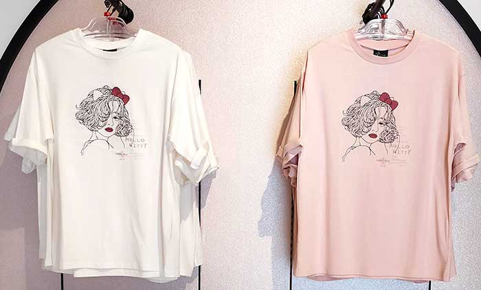 2色展開のTシャツ